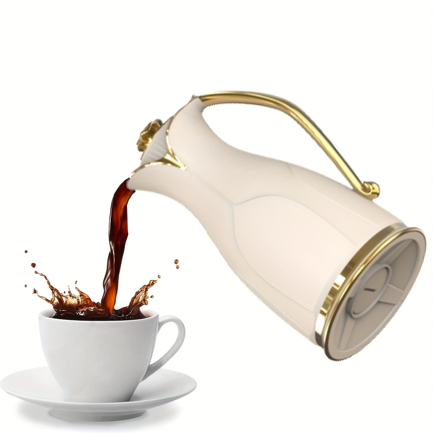 Thermal Coffee Carafe Set Double Walled Vacuum Insulation 1L and 0.7L