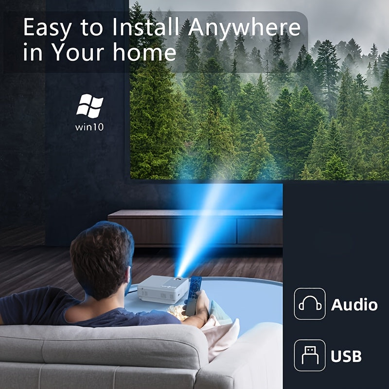 Мини портативный WiFi проектор 1080P для домашнего кинотеатра, на открытом воздухе, короткофокусный