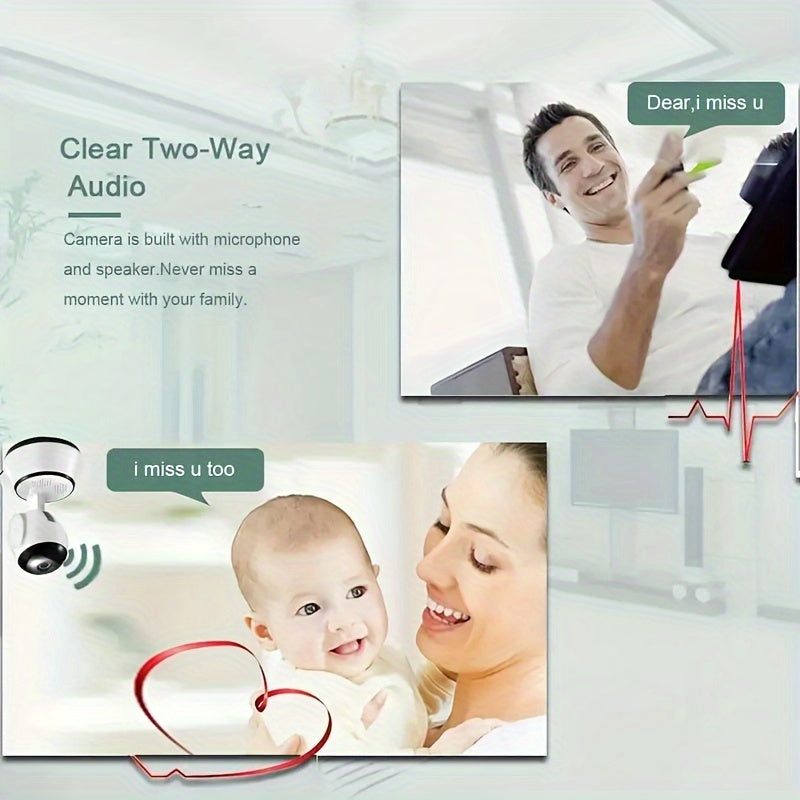 Smart WiFi Security Camera 720P HD Night Vision Two-Way Audio USB Power