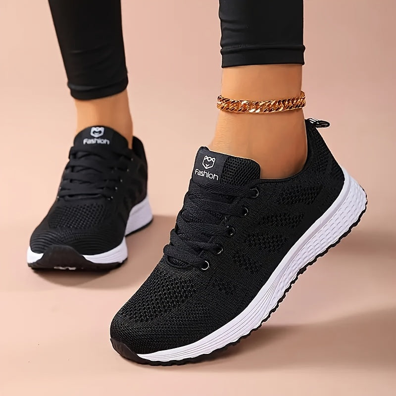 Women Breathable Mesh Knit Casual Sneakers Lightweight Comfortable Insole