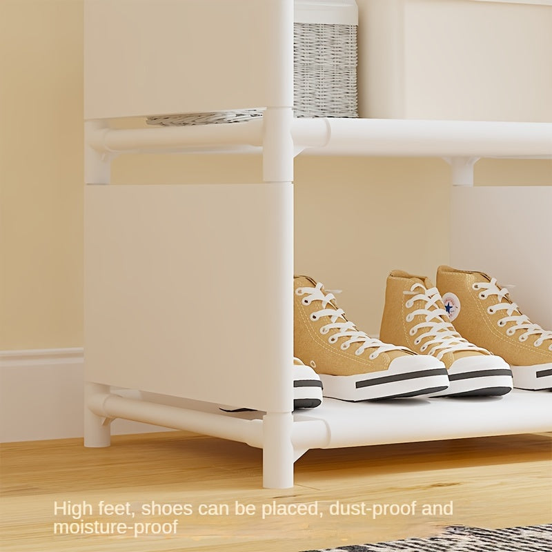 Gran perchero de metal negro con ganchos y estantes para dormitorio y entrada