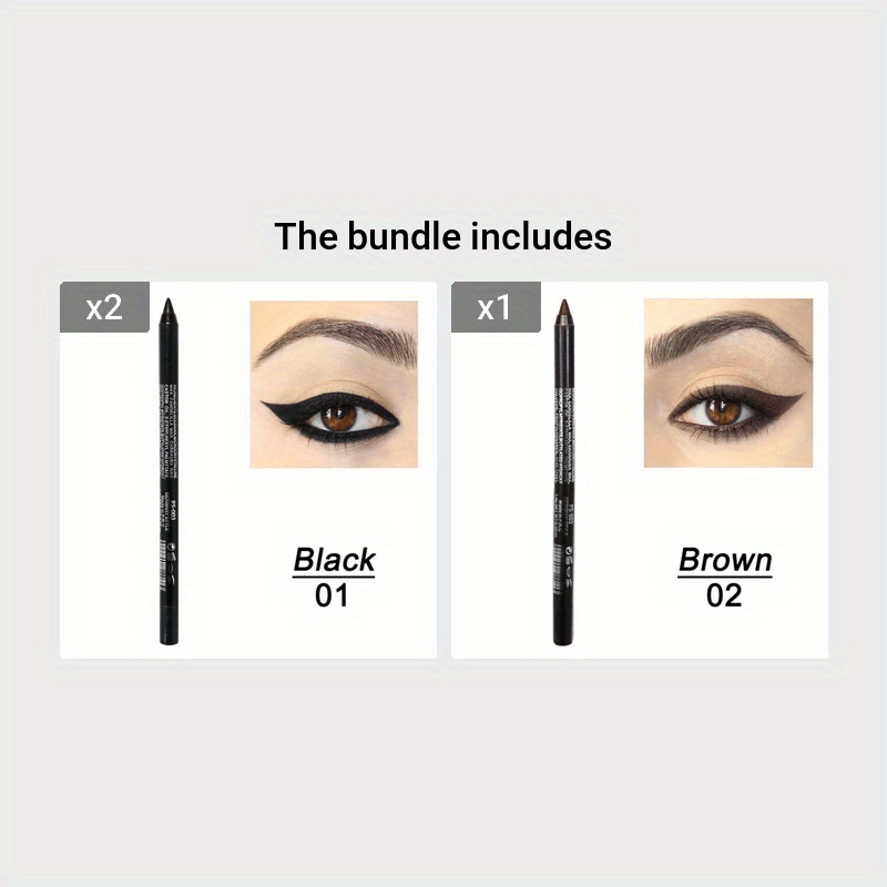 Lápiz de ojos con purpurina colorida para mujer, resistente al agua, de larga duración, estilo punk ahumado