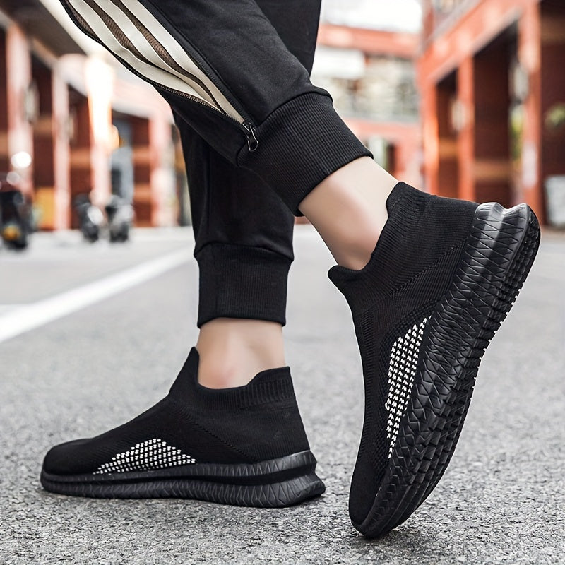 Men's Slip-On Sock Shoes Breathable Non-Slip Casual Outdoor Fabric Low Top