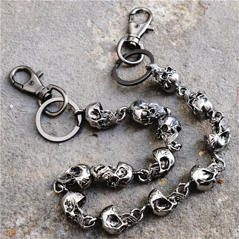 Men's Gothic Skull Waist Chain Hip Hop Accessory for Pants Halloween Party