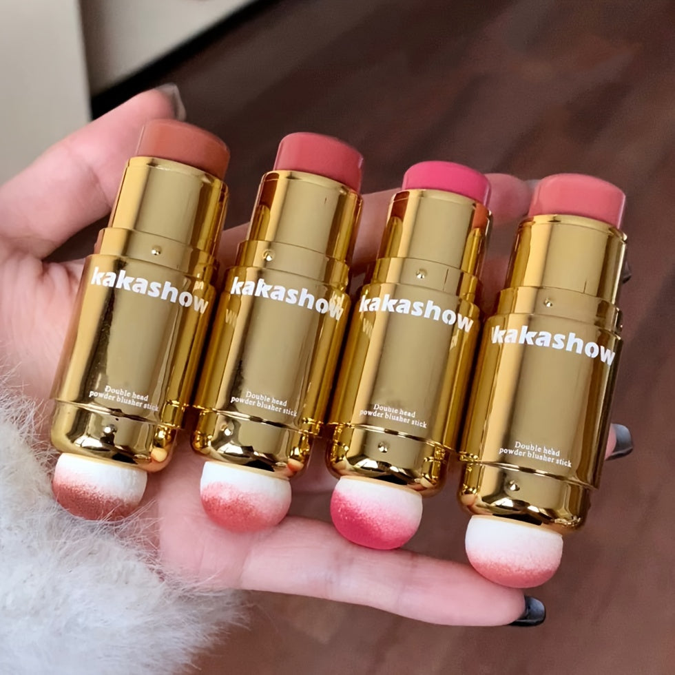 Женский водостойкий двухсторонний румяна-стик с матовым финишем, наслоение покрытия, оранжевый, розовый, красный