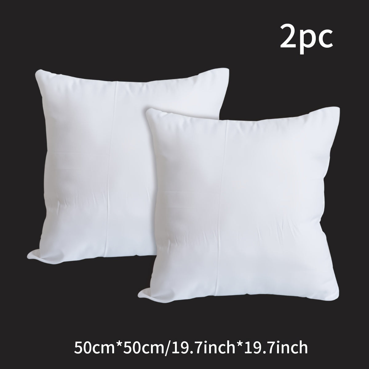 White Polyester Fiber Pillow Inserts for Home Decor and Seating, 2 or 4 Pack