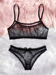 Women's Polka Dot Mesh Lingerie Set Sexy Cute Gift for Couples