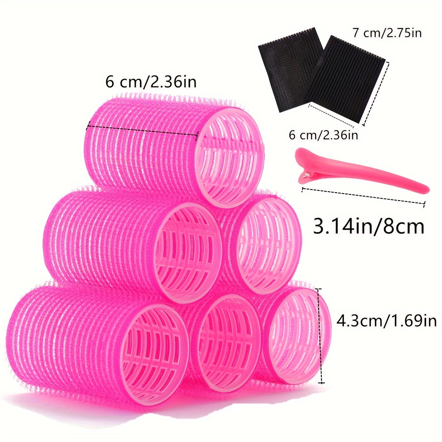 26-Piece Large Hair Roller Set with Self-Clipping Curlers and Clips for DIY Styling