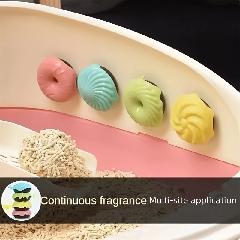 Set of 4 Cat Litter Odor Eliminators Natural Fresh Scent Multi-Use Easy Application