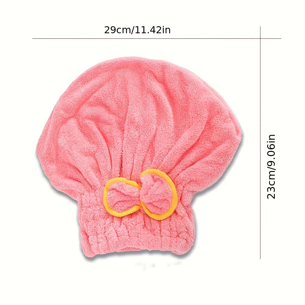 Microfiber Hair Towel Wrap for Women and Girls Quick Dry Super Absorbent Shower Cap