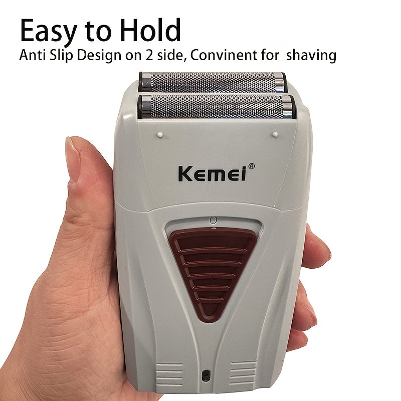 Men's Electric Shaver Wet Dry Cordless USB Rechargeable with 2 Razors