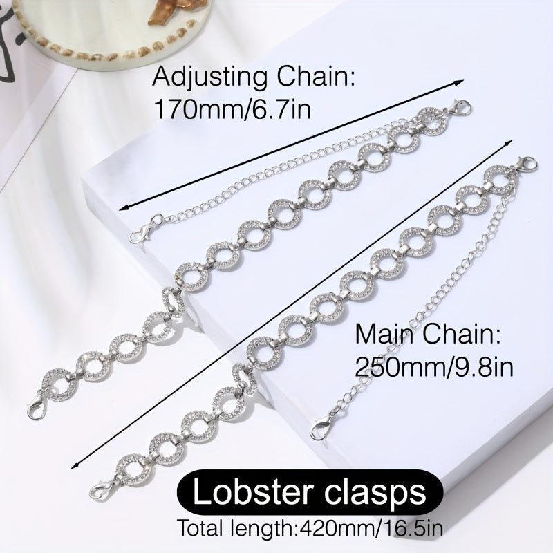 Correas de sujetador con patrón geométrico de metal ajustables para ropa interior y vestidos