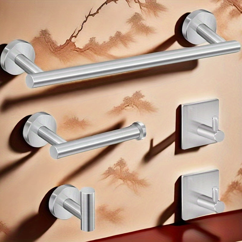 Stainless Steel Bathroom Hardware Set Black Gold towel rack toilet paper holder