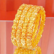 Women's Boho Copper Jewelry Set 4-Piece Luxury Bangle Bracelets for Weddings and Parties