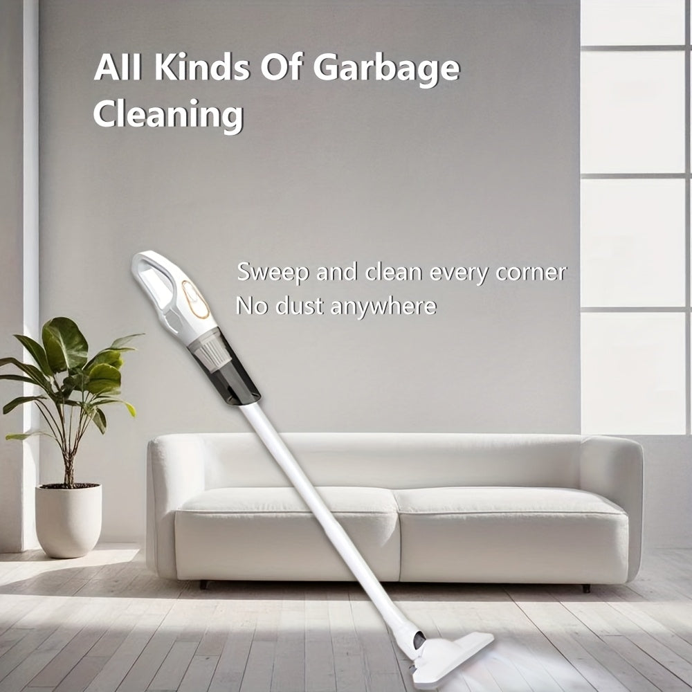 Cordless Stick Vacuum Cleaner with USB Rechargeable Lithium Battery 2000mAh 6KPa Suction Quiet 60dB