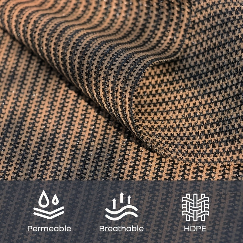 Tashqi soyalar uchun bog'lar, patio, issiqxonalar va boshqa joylarda foydalanish uchun mustahkam qahva rangli soyabon mato.