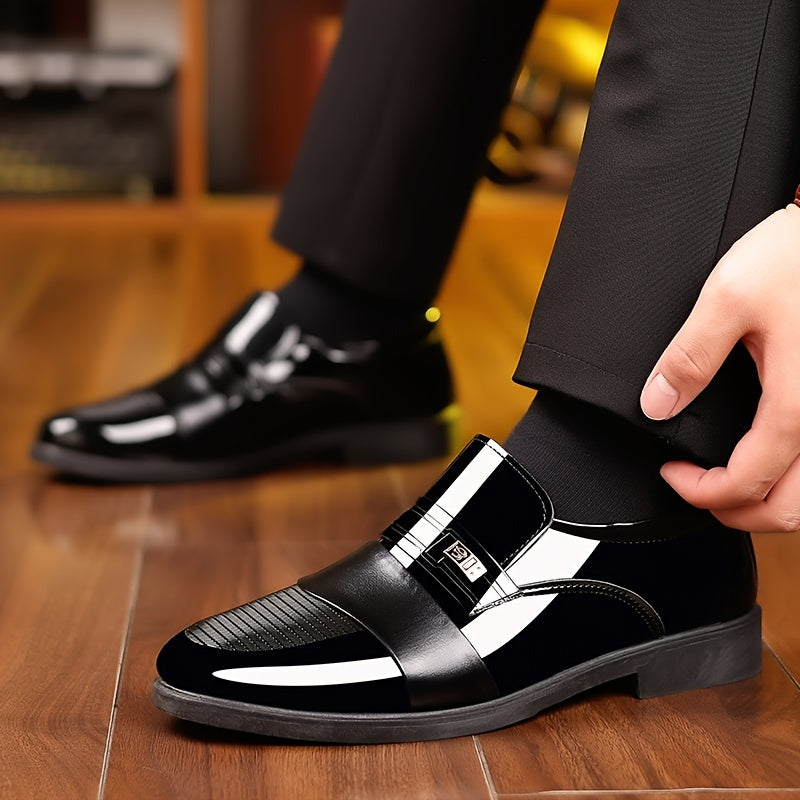 Men's Business Shoes Slip-On Formal Casual Breathable Pointed Toe Spring Fall