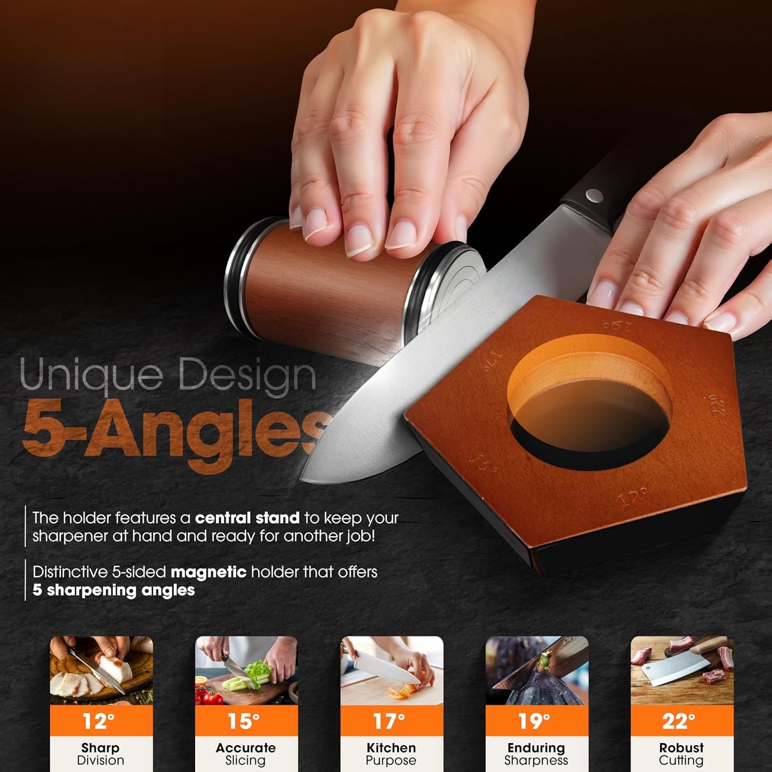 Kuchukcha pichog'ini silliqlash to'plami 5 burchak va olmos disklar bilan