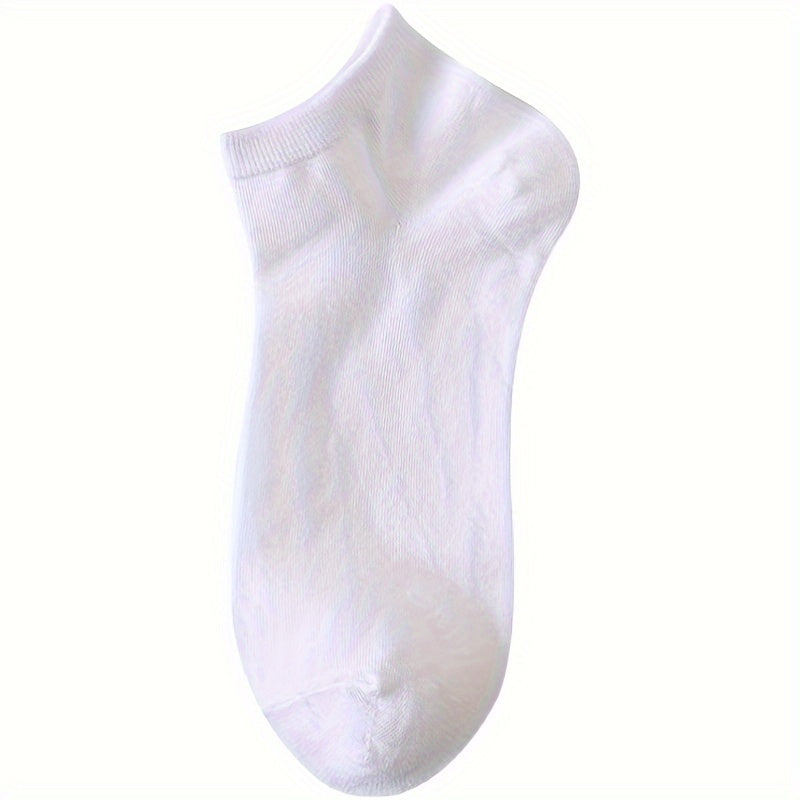 Мужские однотонные носки до щиколотки, 5 пар, дышащие, впитывающие пот, для улицы