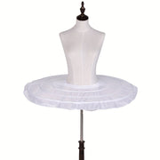 Dance Performance Petticoat with Adjustable Ballet Tutu Skirt Hoop Fishbone Lining