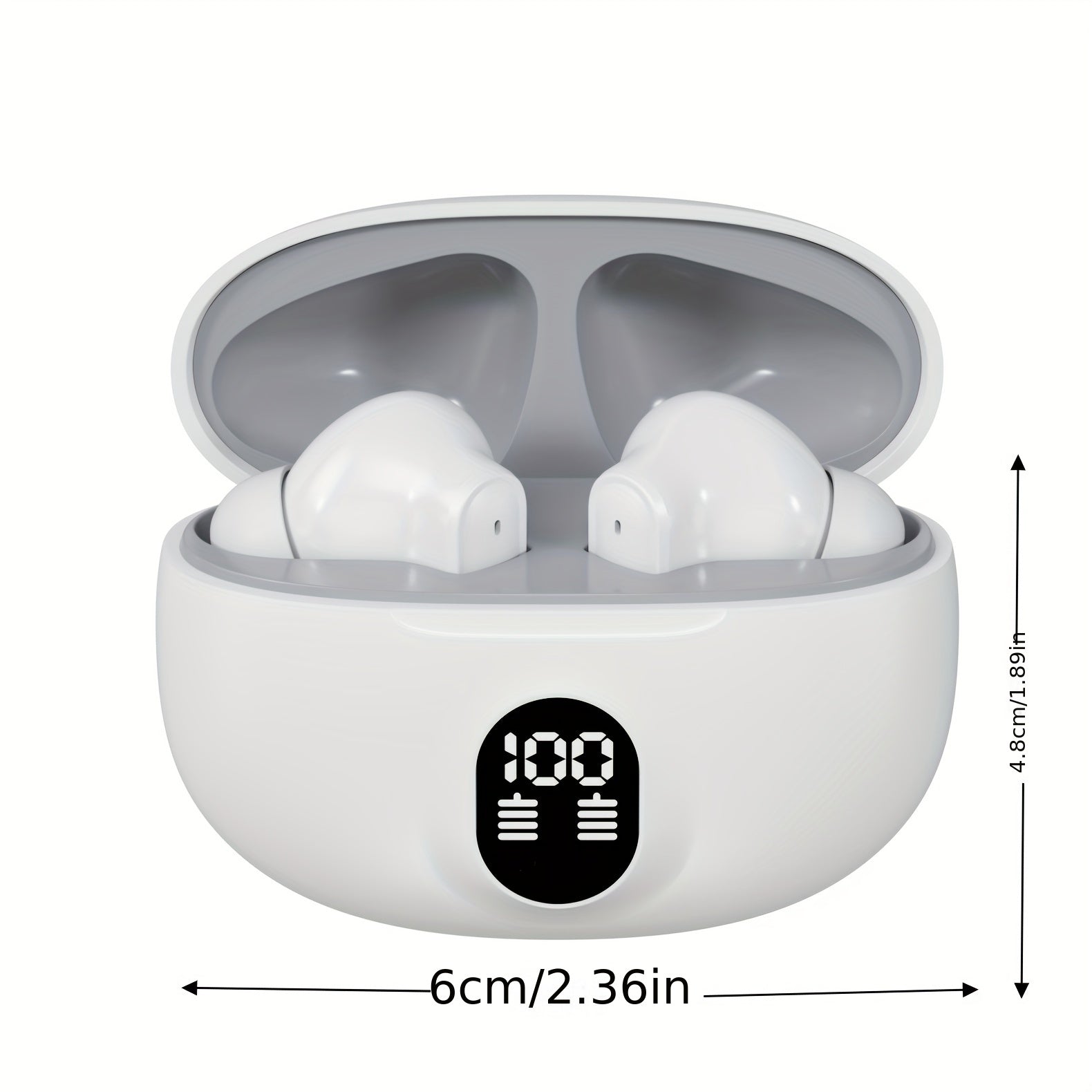 2025 TWS Wireless In-Ear Headphones with Clear Screen Display and HiFi Stereo Sound for Sports and Gaming