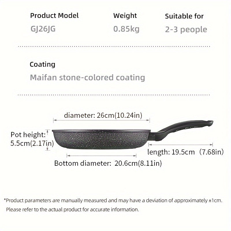 Nonstick Frying Pan 24cm 25cm 28cm 30cm Heat-Resistant Handle PFOA-Free Induction Compatible