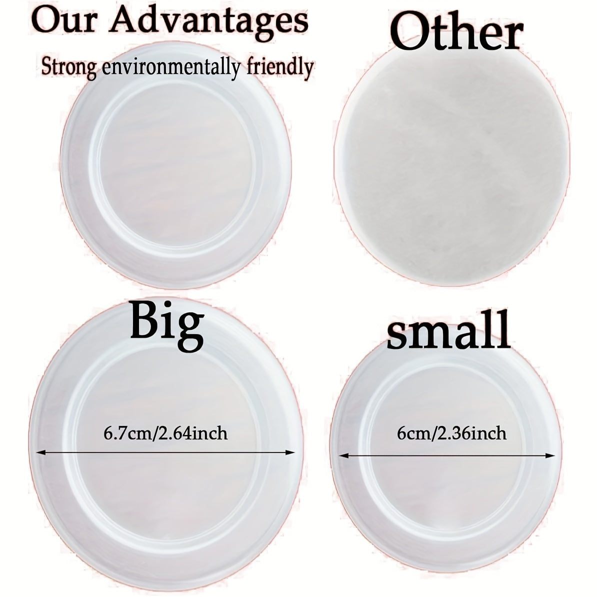 30 dan 60 ta bo‘lak shaffof plastmassa ko‘k bankalar qopqog‘i oshxona saqlash va oziq-ovqat ta'minoti uchun