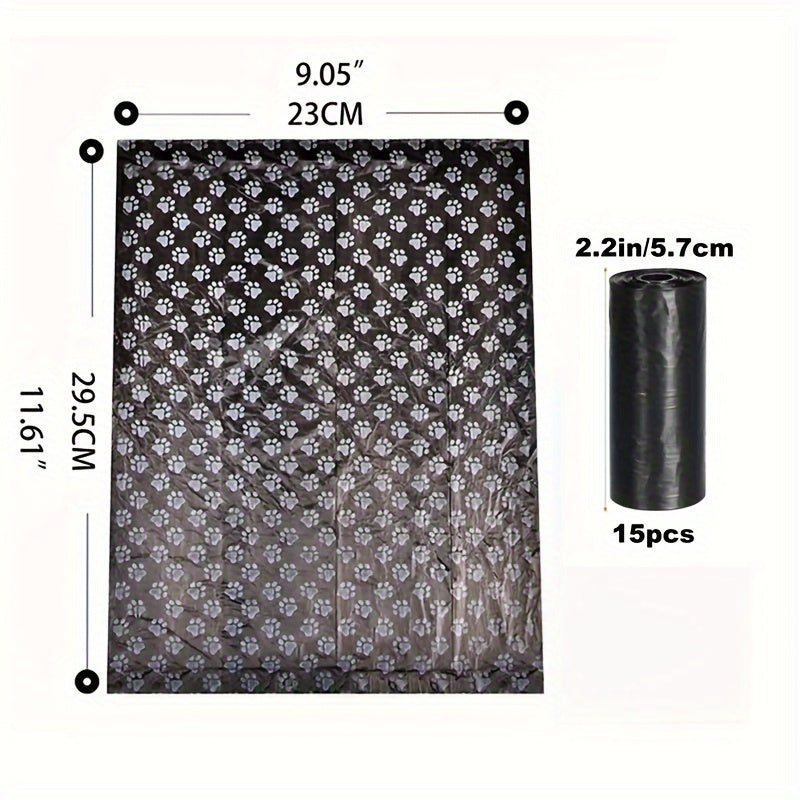 Thick Leak-Proof Dog Poop Bags 150 Count Black Green for Outdoor Walks