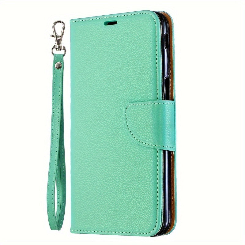 Lychee Pattern Faux Leather Flip Cover Phone Case with Card Slot for Various Models
