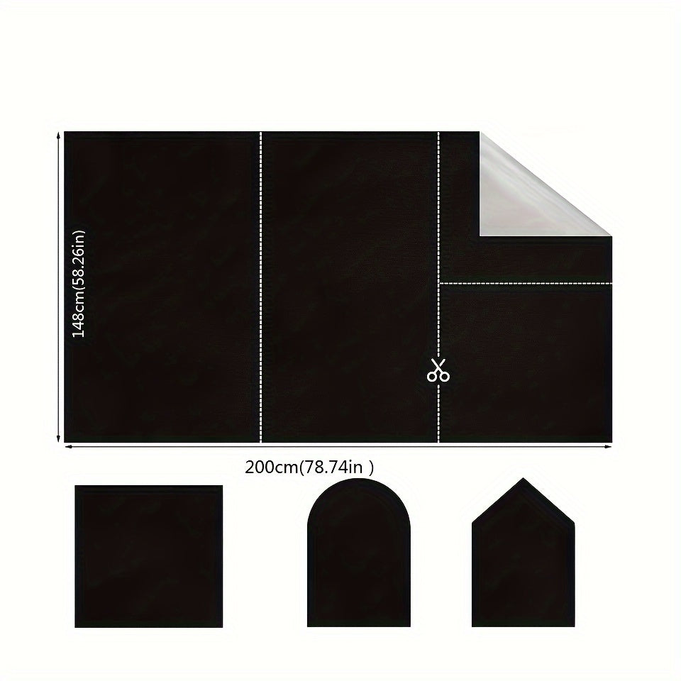 Blackout Blinds for Living Room Cordless Polyester Thermal Insulated Self-Adhesive Shades