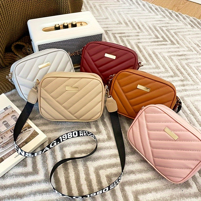 Girls' Floral Webbing Camera Bag Small PU Shoulder Bag for Casual Daily Use