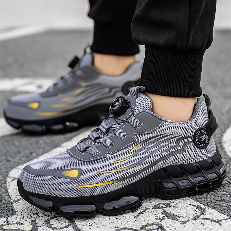 Unisex Safety Shoes Lightweight Fabric Steel Toe All-Season Work Shoes