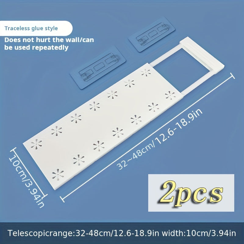 Moslashuvchan plastmassa saqlash javonlari to'plami oshxona, hammom, yotoq xonasi uchun ochiq saqlash, burg'ulashsiz