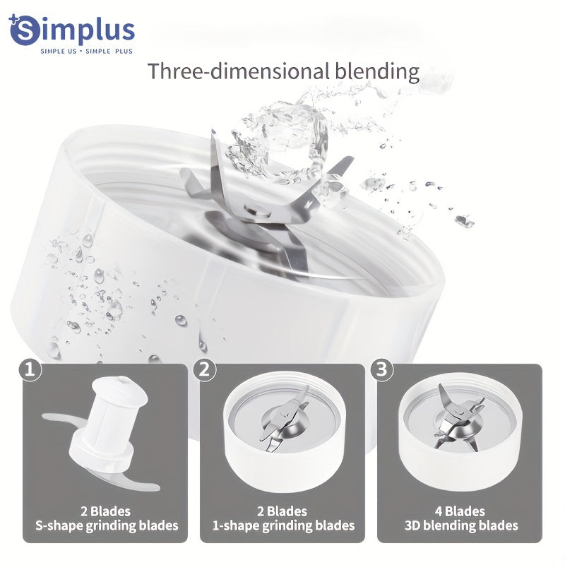 Electric Blender 3-in-1 High Power 380W Stainless Steel Blades 3 Cups Kitchen Use