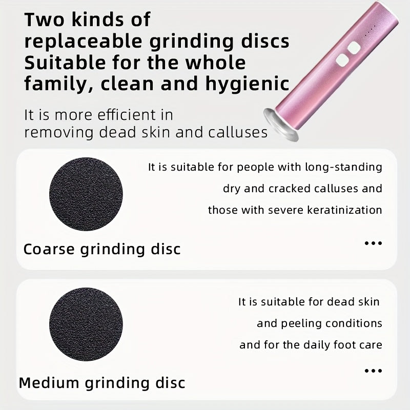 Electric Foot Callus Remover with Adjustable Speed and 30 Sanding Discs for Pedicure