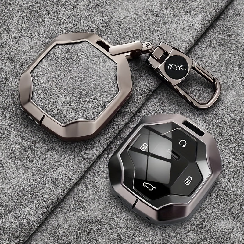 Avtomobil kaliti fob qopqog'i va kalit zanjiri, zink alloy, bardoshli himoya qutisi