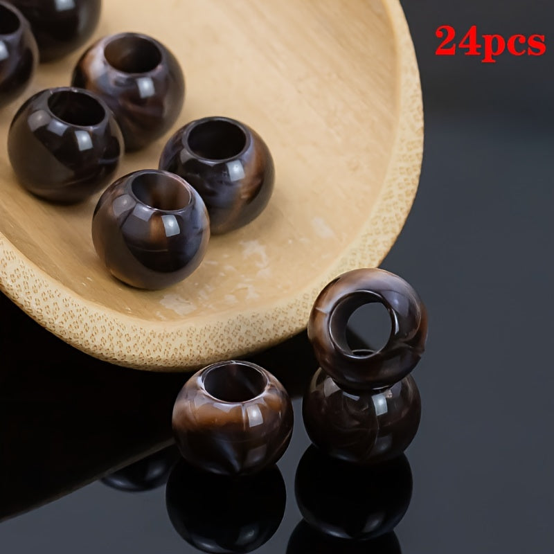 Set of 24 Vintage Resin Buttons Large Holes for Clothing Crafts Sewing Beading