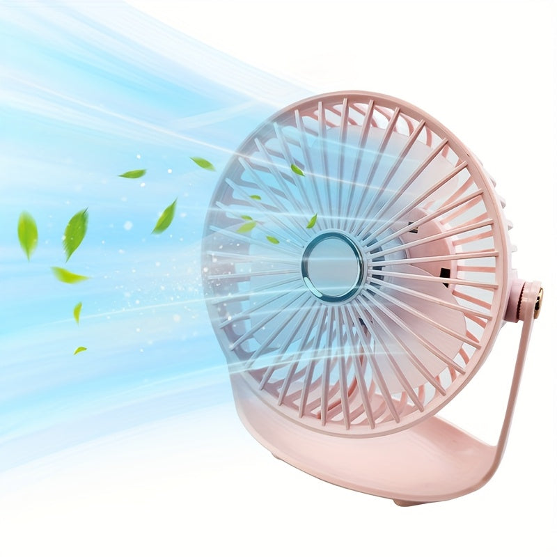 Mini Portable Desktop Fan 5-Speed USB Cooling Fan with Digital Display and Hanging Option
