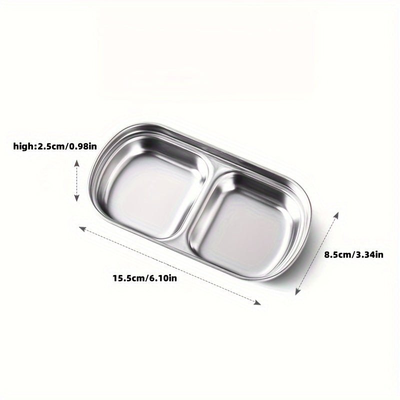 Stainless Steel Sauce Plate 1pc Square for Barbecue Restaurant Baking
