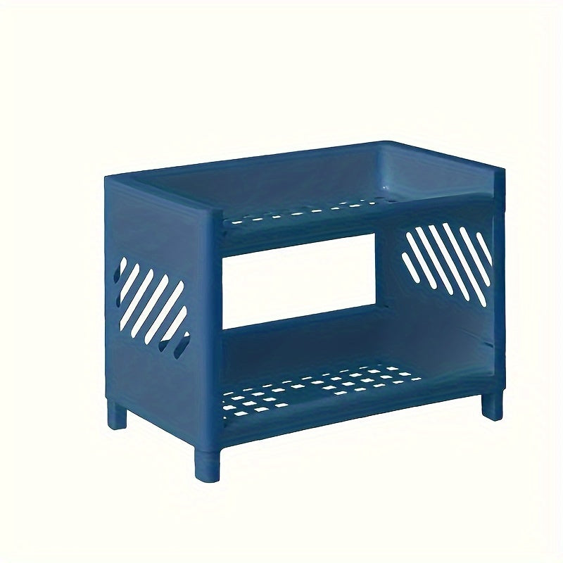 Estante de almacenamiento de plástico para cocina para utensilios y artículos de mesa, no necesita electricidad