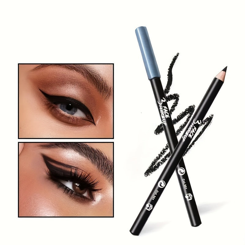 Women Black Waterproof Long-Lasting Eyeliner Pencil for Vibrant Eye Makeup