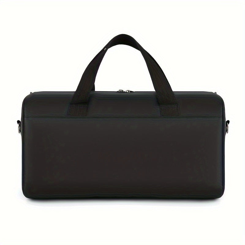 Unisex Black Nylon Tote Bag with Adjustable Shoulder Strap for Gym Yoga Sports