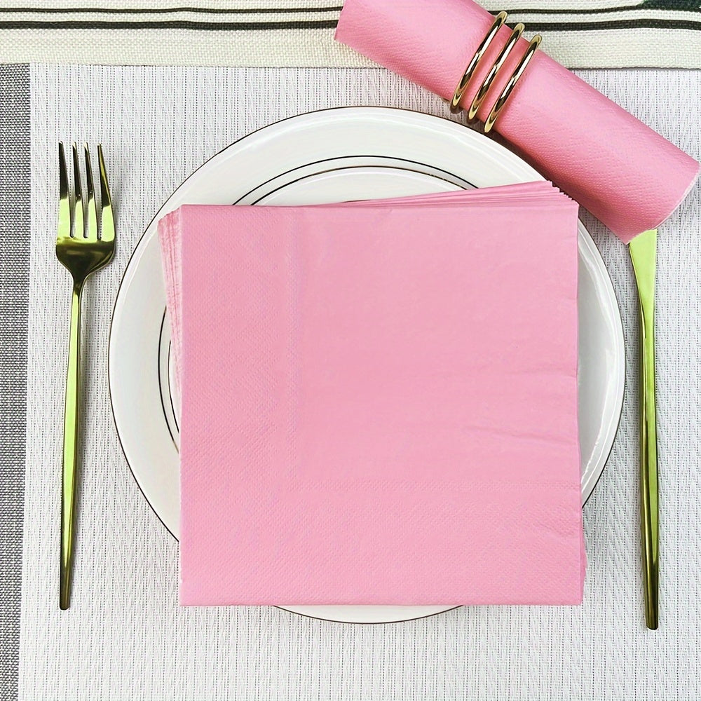 Bir martalik pushti qog'oz joy matritsasi, to'rtburchak, 33 sm, to'ylar, partiyalar, tug'ilgan kunlar uchun, 20 ta paket