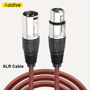 I-Zclive Premium XLR Audio Cable - Erkakdan Ayolga, Rux Qotishmasi, 3-Pin Balanslangan Mikrofon va Spiker Kabeli, Rekording Jihozlari, Preamplifikatorlar va Radio Stansiyalar uchun