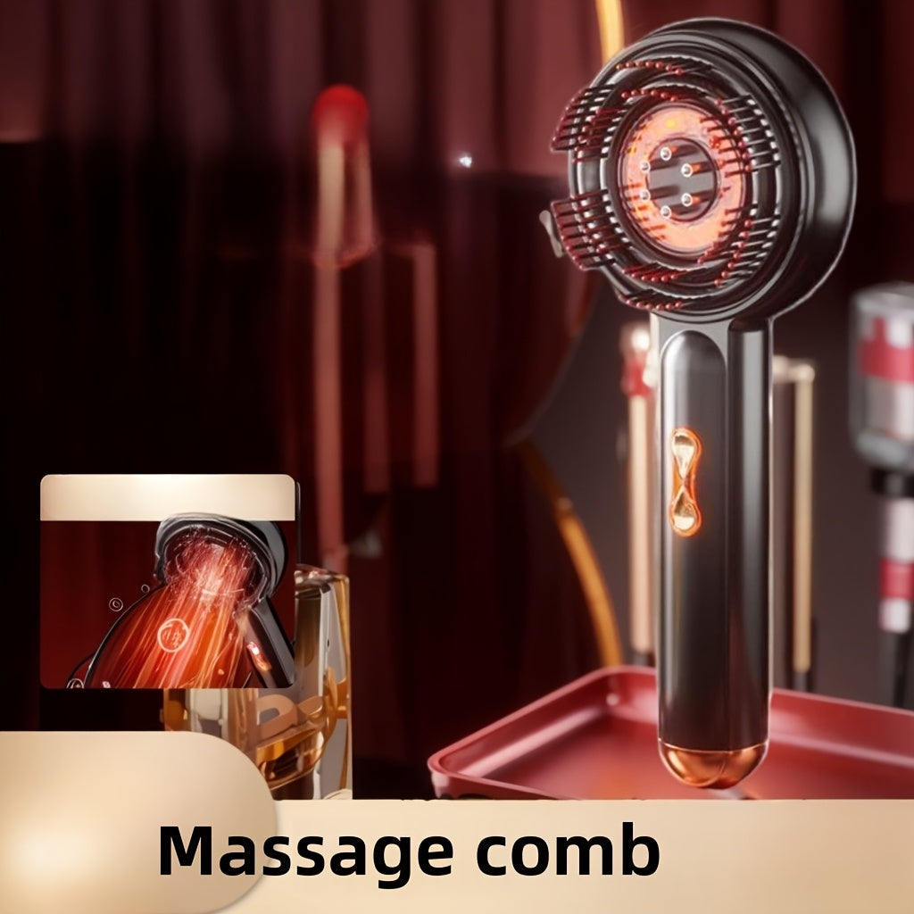 Portable Electric Hair Comb and Scalp Massager with 3 Modes USB Rechargeable Lithium Battery Ergonomic Design