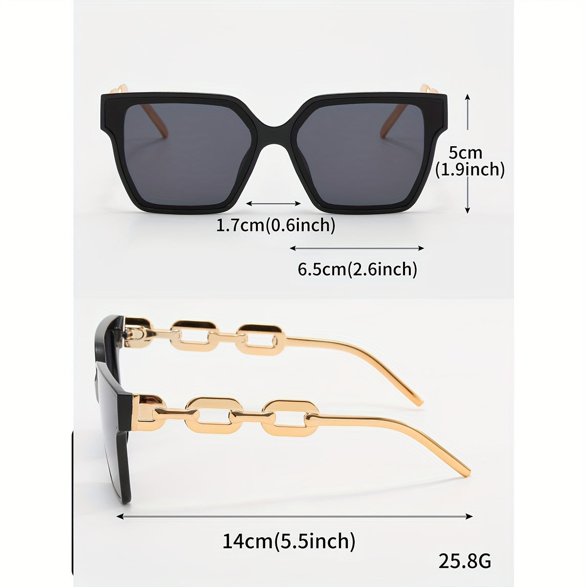 Gafas de moda rectangulares para mujer con lentes antirreflejos y montura de plástico