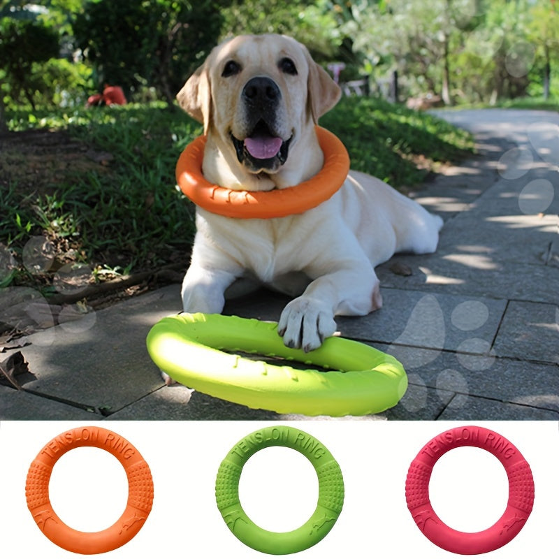 EVA Pet Flying Disc Chew Toy for Dogs Interactive Training and Teeth Cleaning Rubber