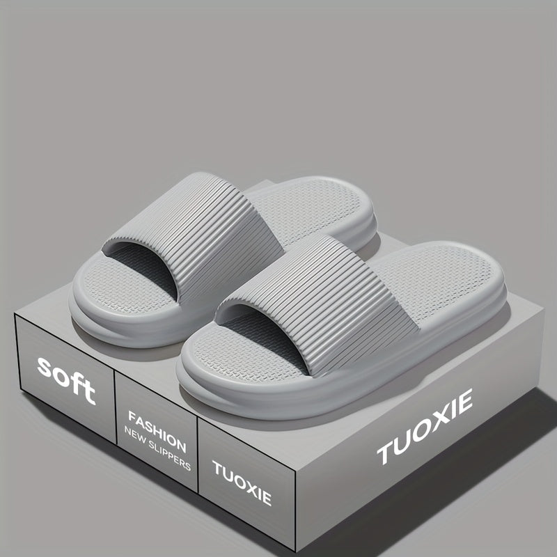 MAOLI Jim EVA Slaydlar Erkaklar va Ayollar uchun - Sirpanmaydigan, Hidga Qarshi Yozgi Poyabzal, Yumshoq Teksturalangan Taglik, Uy va Hammomda Foydalanish, Qora va Oq