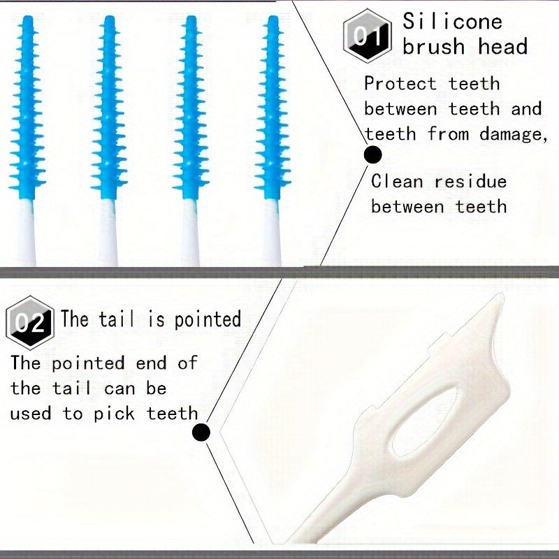 40/200pcs Dental Interdental Floss Brush Cleaners for Teeth Braces and Detail Cleaning
