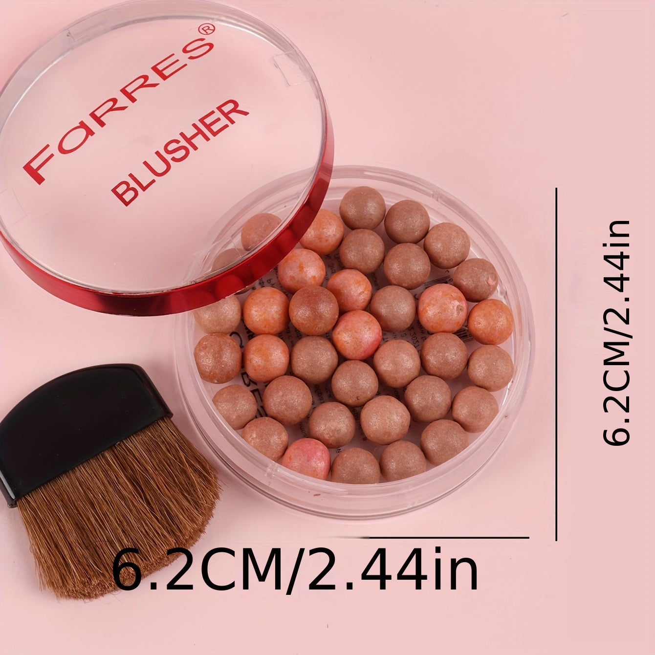 Розовая роликовая пудра с богатой текстурой, глянцевая и матовая компактная косметика для щек